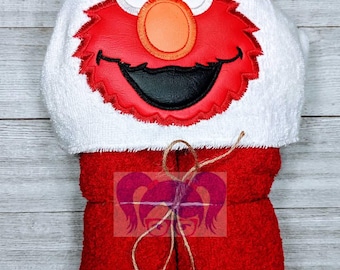 Elmo Hooded Towel, Sesame Street Hooded Towel, Elmo Pool Towel
