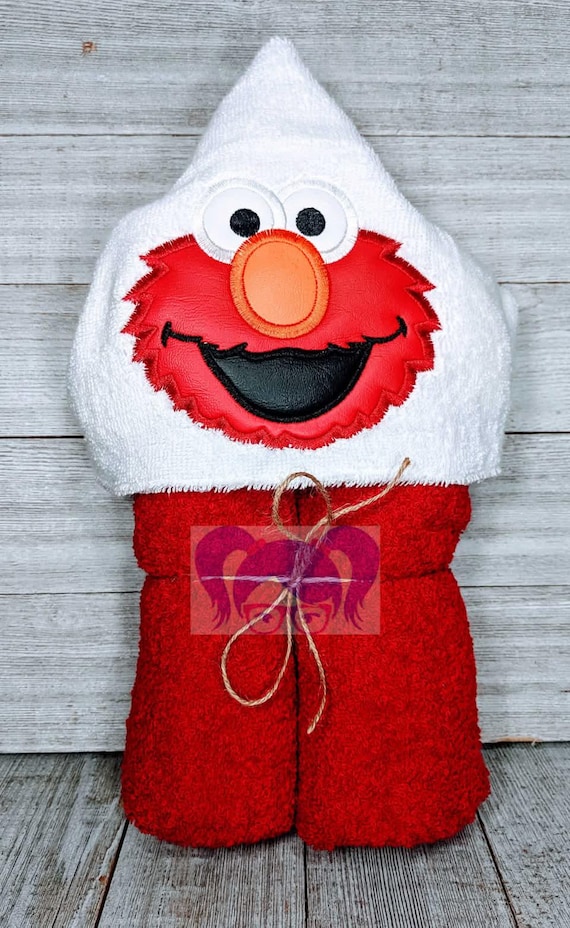 Elmo Hooded Towel, Sesame Street Hooded Towel, Elmo Pool Towel