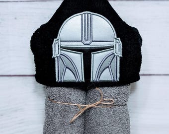 Mandalorian Hooded Towel, Star Wars Hooded Towel, OS Towel , Mandalorian Towel, Pool Towel Set, Mandalorian Bath Towel, Personalized Towel