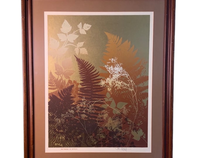 Hand Signed Roger Berghoff Lithoghtaph * ‘Patterns in Spring’ Hand-Pulled Screenprint
