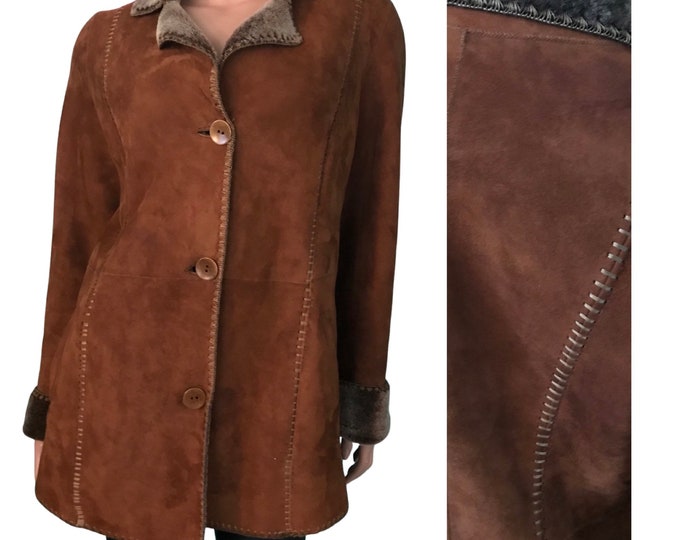 Vintage BlueDuck sheepskin shearling light jacket xs (fits 4/6)