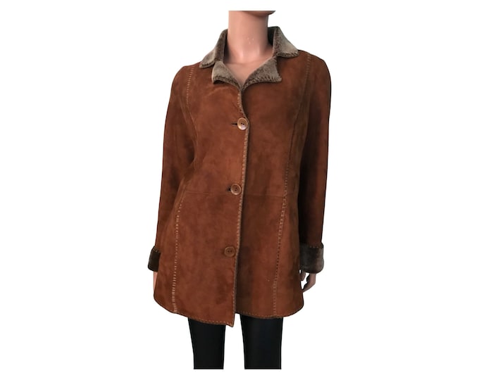 Vintage BlueDuck sheepskin shearling light jacket xs (fits 4/6)