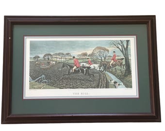 Rare Antique 1884 Original English Foxhunting “The Kill” painted by T.N.H. Walsh, Engraved by C. R. Stock