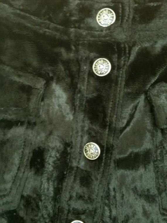 RARE Vintage Moschino faux fur/velvet snap front … - image 4