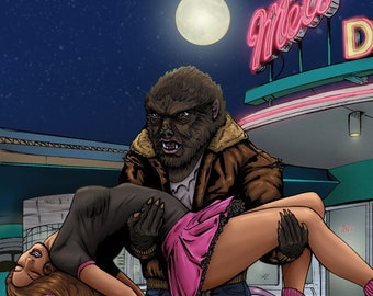 WEREWOLF CARHOP Art PRint