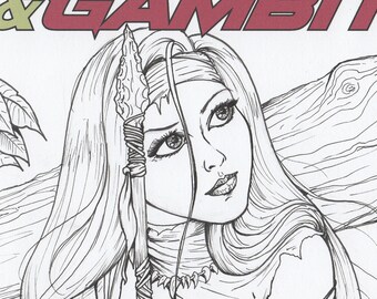 Rogue and Gambit #1 Original Sketch Cover by Doc