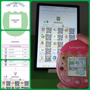 Raccolta di codici QR dei Mi piace dei personaggi di Tamagotchi Pix