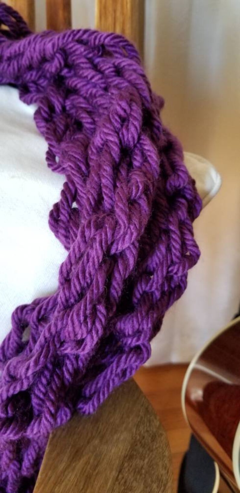 The Christine Scarf: infinity.circle.necklace.cowl.long.extra long.warm.soft.chunky.yarn.handmade. image 2