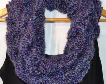 The Christine Scarf: infinity.circle.necklace.cowl.long.extra long.warm.soft.chunky.yarn.handmade.