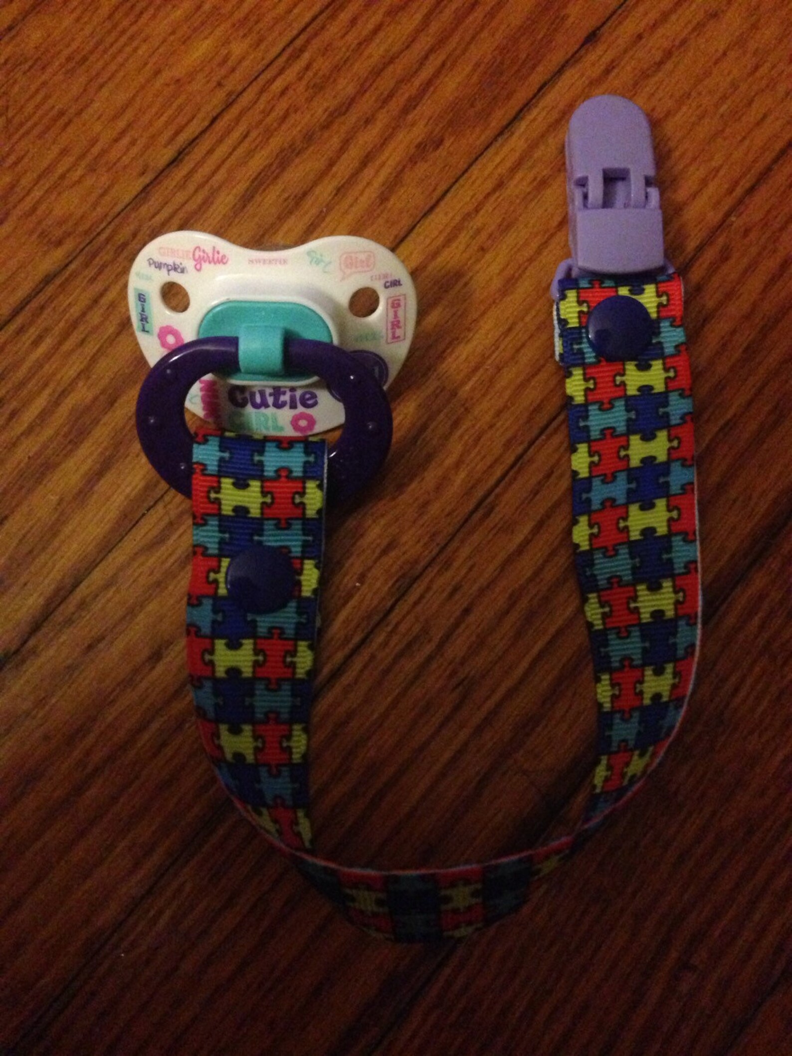 Autism Awareness Pacifier/soother Holder Etsy