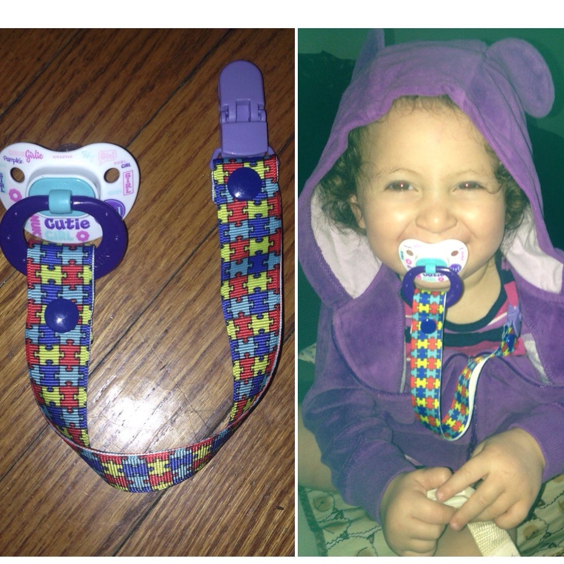 Autism Awareness Pacifier/soother Holder Etsy