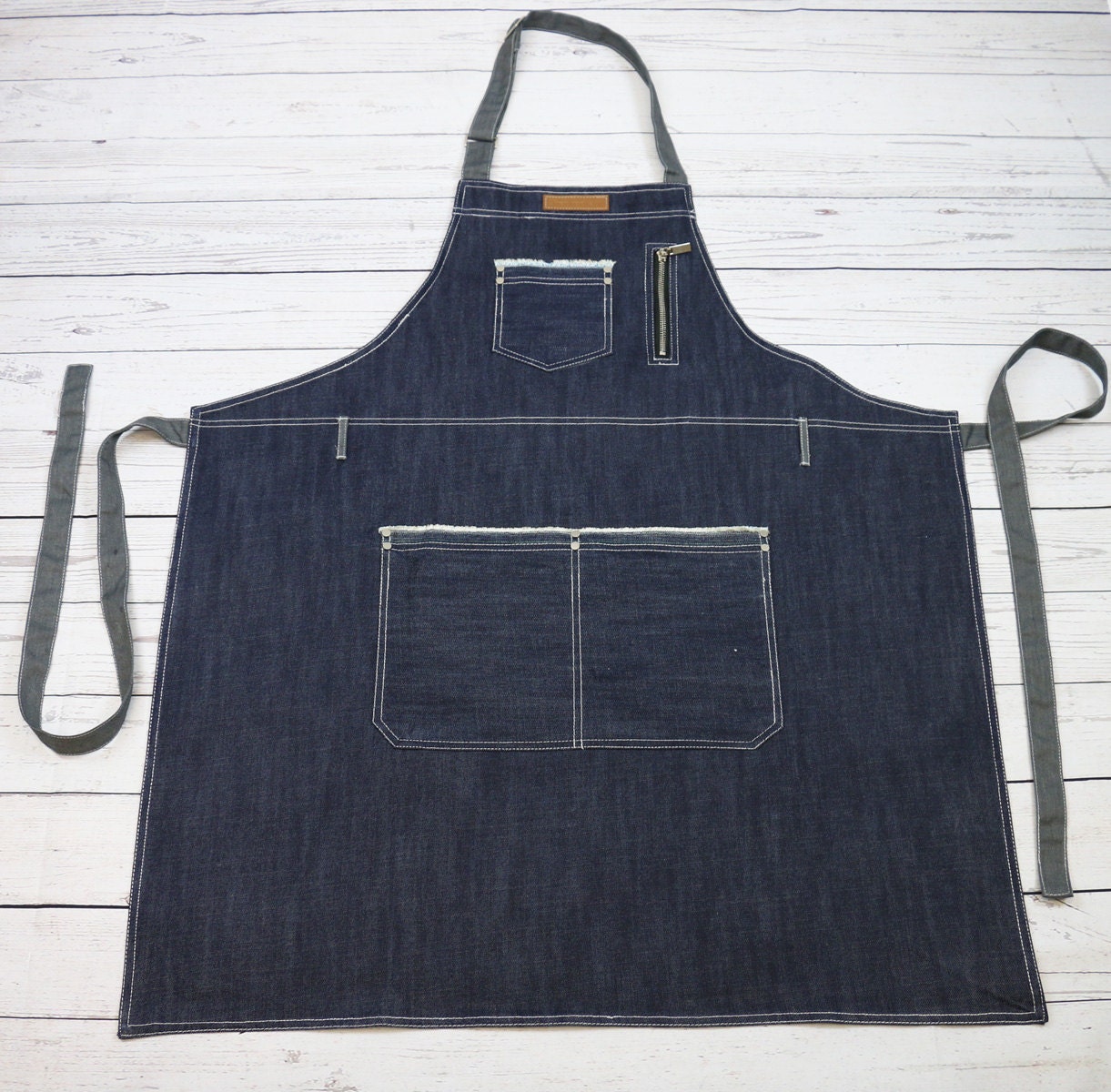 BLUE Premium Denim Apron Bartender Apron Barista Apron Etsy