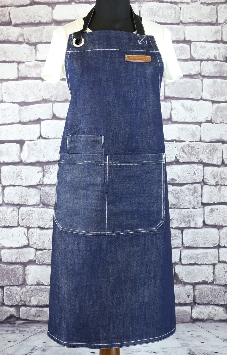 Grill BLUE DENIM Apron BBQ Apron Barista Apron Kitchen Etsy