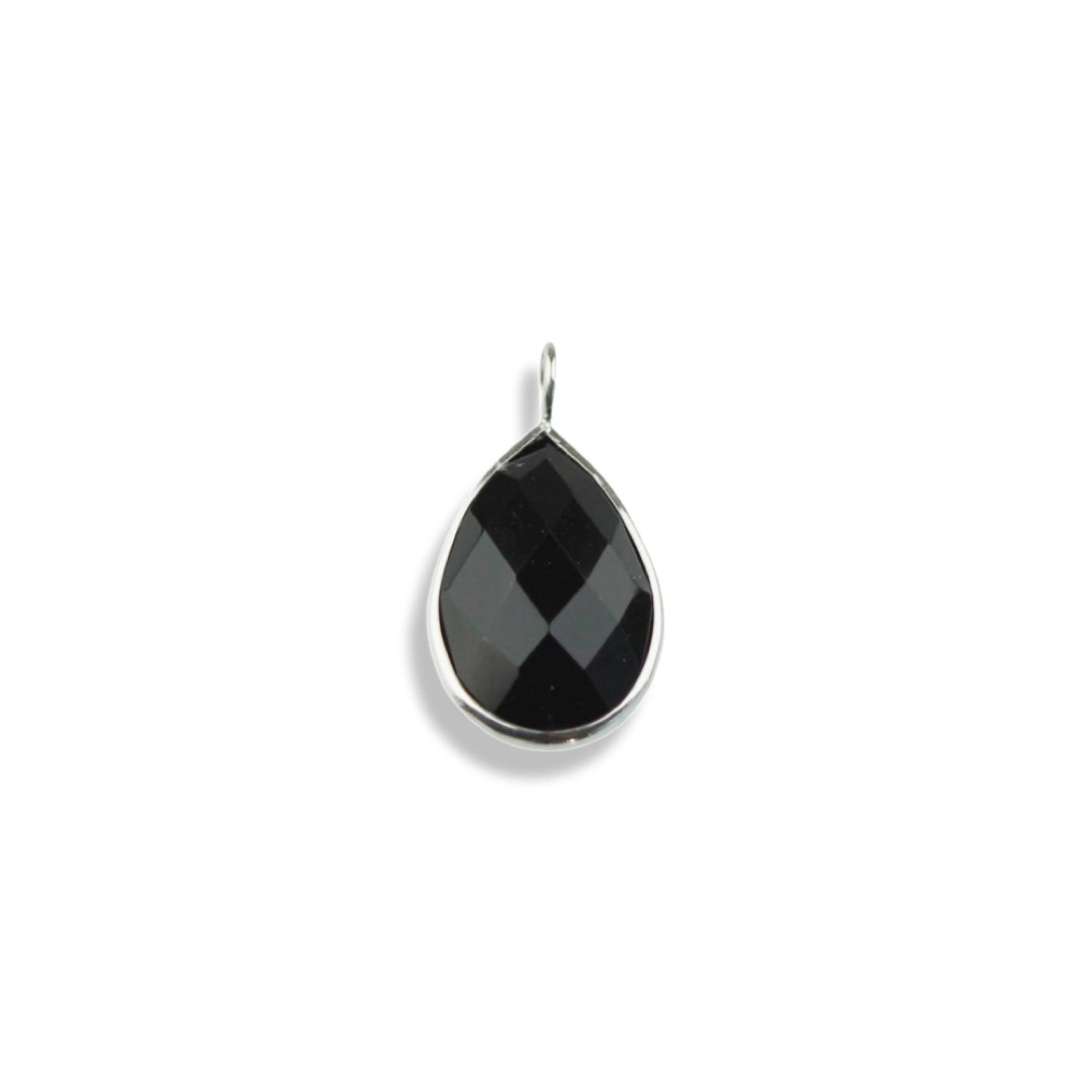 レビュー高評価アイテム特集｜ファッション通販 Onyx Checkerboard Pendant 15x10 Pear Set in 14k Solid White 小物