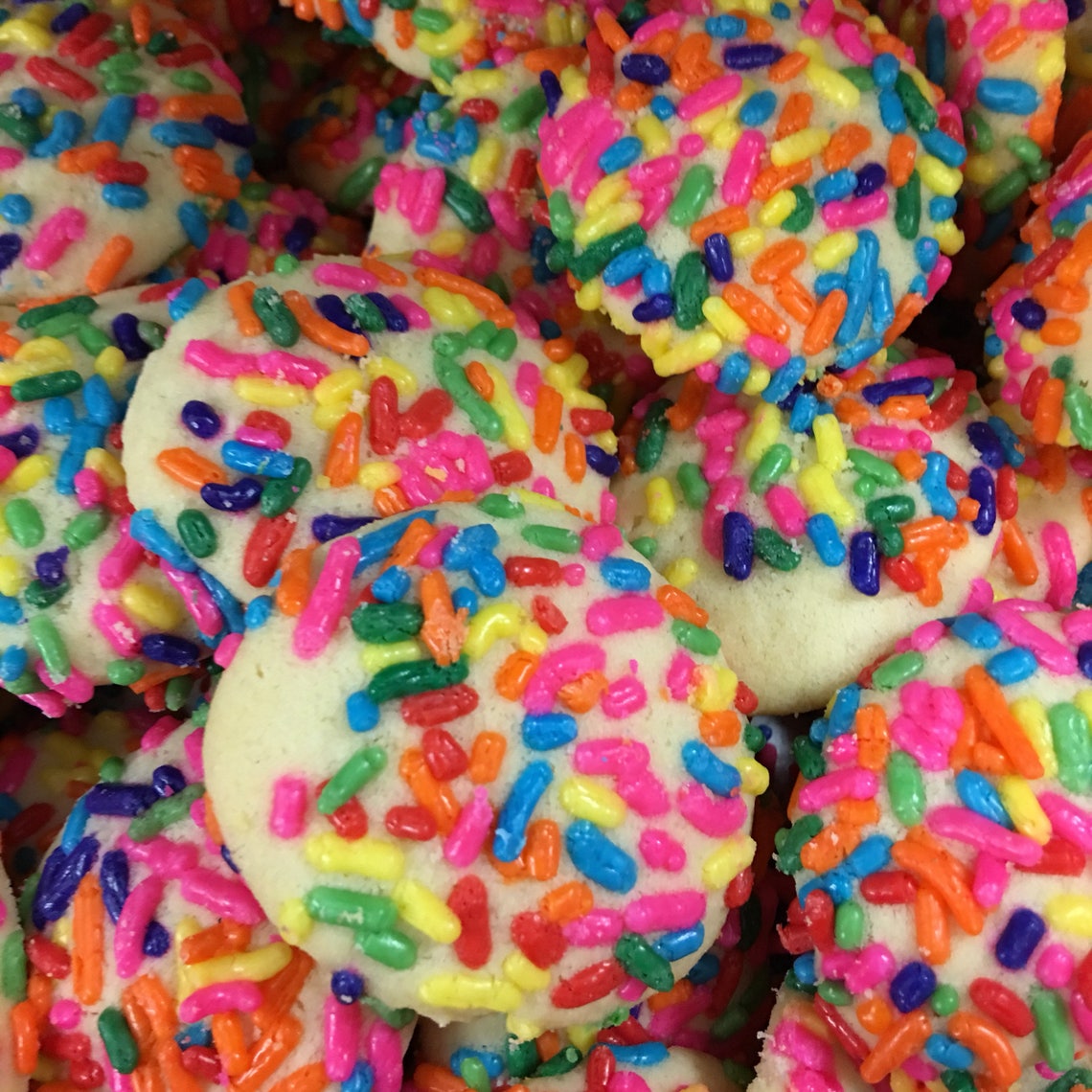 Butter Cookies With Sprinkles Etsy