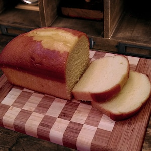 Classic Pound Cake Loaf, buttery and moist.