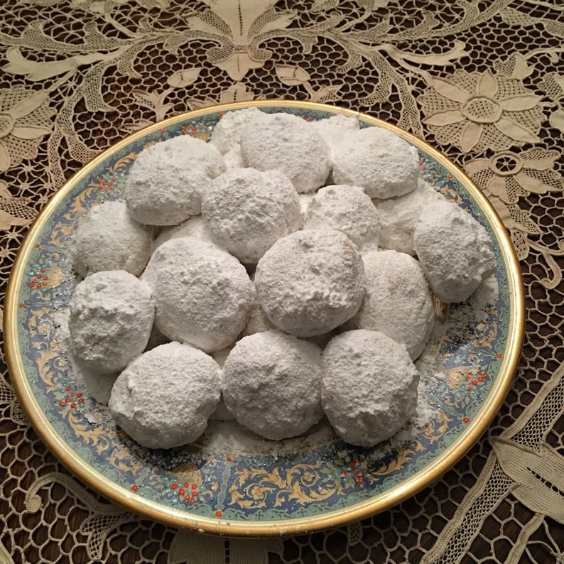 Kourabiedes, Greek butter and almond cookies, wedding cookies, wedding order, 6lbs image 4