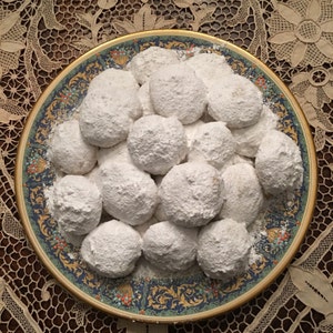 Kourabiedes, Greek butter and almond cookies, wedding cookies, 1lb.