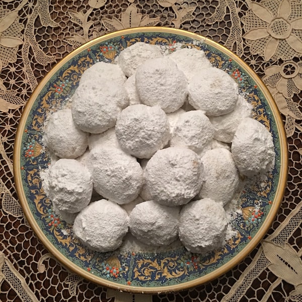 Kourabiedes, Greek butter and almond cookies, wedding cookies, 1lb.