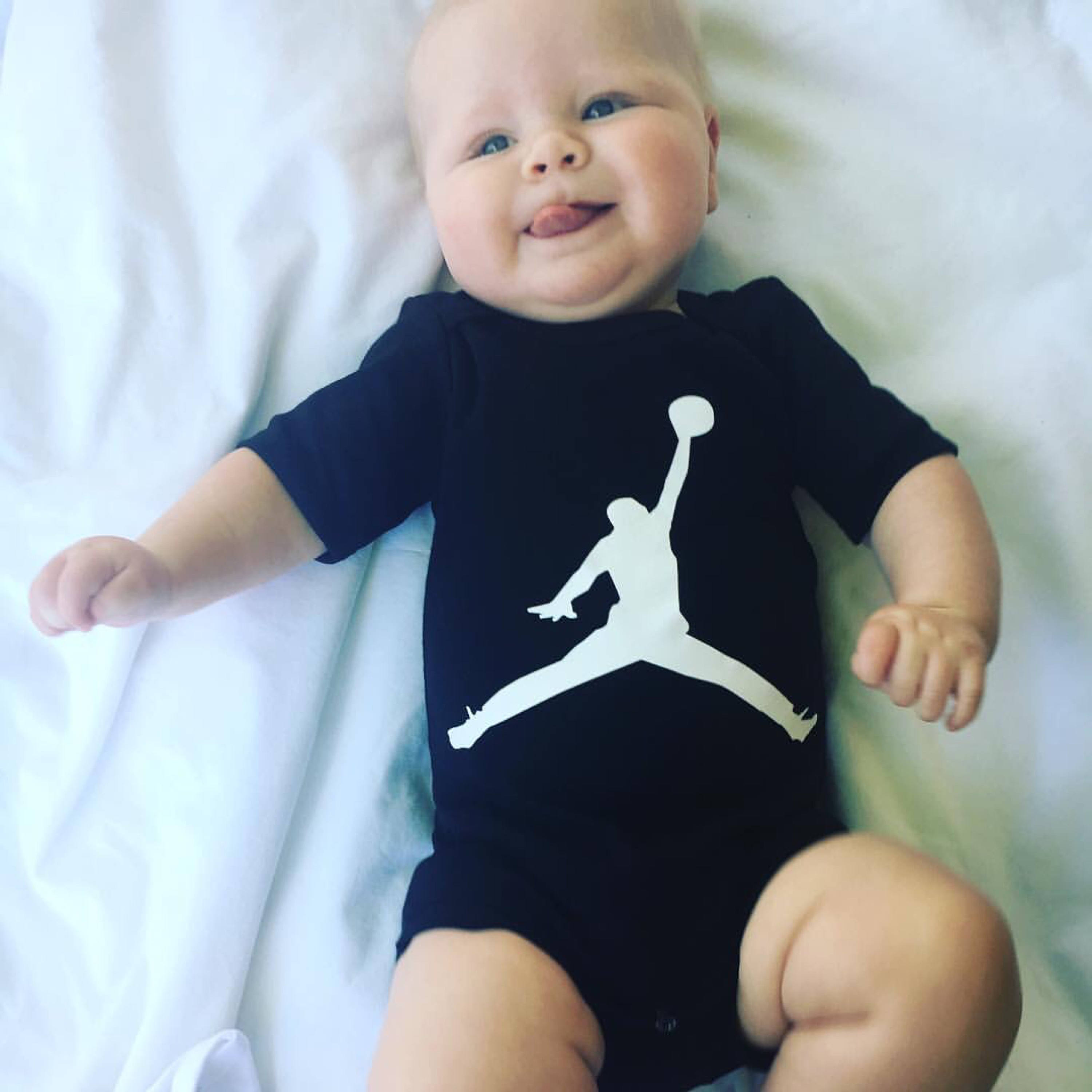 Baby boy jordan onesies best sale