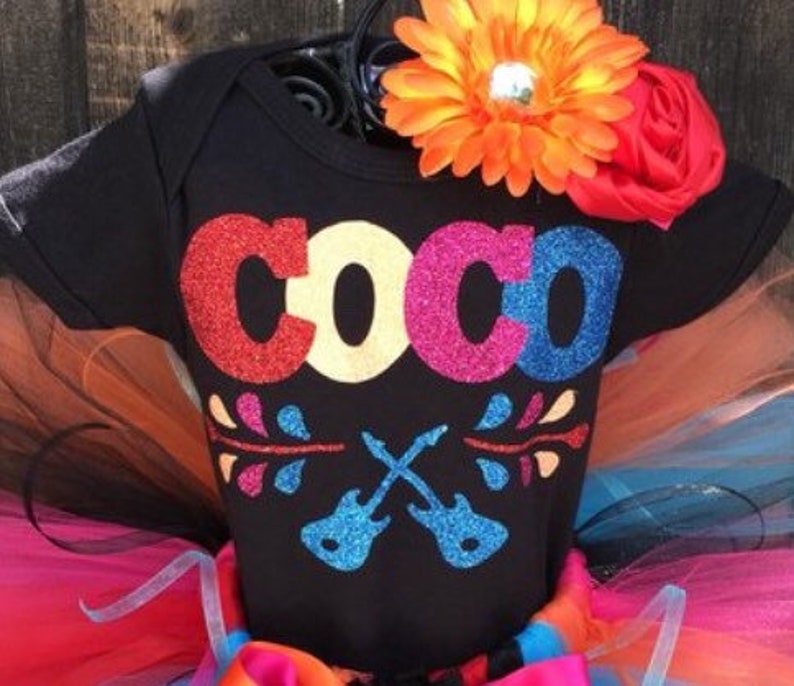 4 5 bodysuit and matching shirt in Size Newborn 1 yr 8 Birthday Fun Party Fun 7 2 3 Perfect in Coco Inspired Set Tutu 6