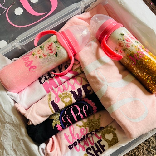 Small Personalized Baby Boxbaby Girlbaby Boy Etsy