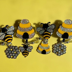 Bumble Bee Badge Reels, Hive Badge Reels, Honeycomb Badge Reels, ID Badge Reels