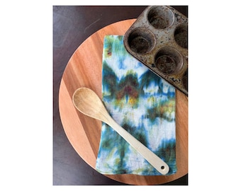 Summer Vacation - Hand Dyed Kitchen Towel - Flour Sack Towel - Colorful Kitchen Towel - Farmhouse - Kitchen Decor - Dishtowel- Cooking