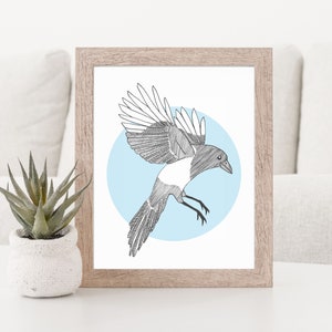 Magpie A5 Print
