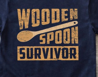 Wooden Spoon Survivor Shirt, Funny Mom Humor T-Shirt, Childhood Trauma Joke Tee, Vintage Style