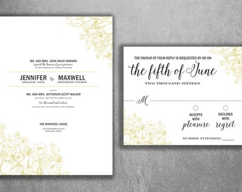 Affordable Wedding Invitations Set Cheap Wedding Invitations Etsy