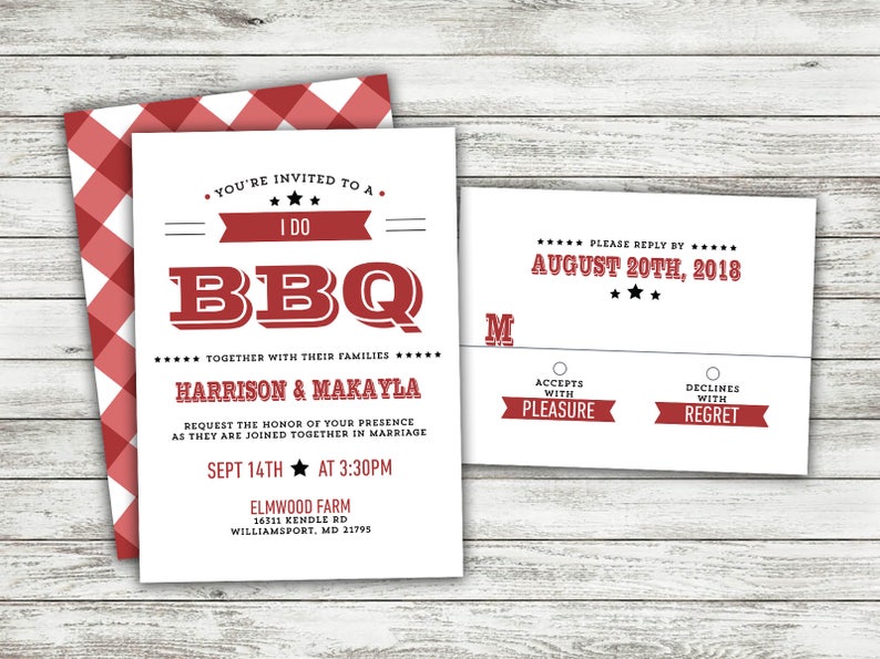 BBQ PARTY INVITATIONS OR THANK YOU CARDS OPTIONAL PERSONALISED
