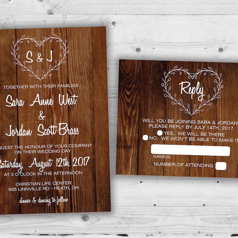 Rustic Wedding Invitation - Etsy