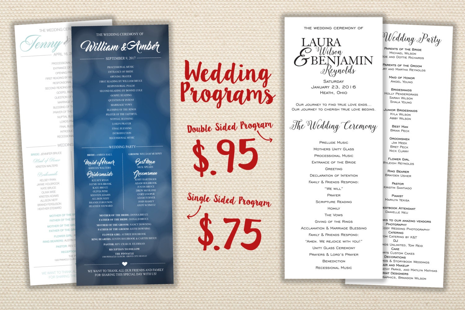 Affordable Wedding Programs Ceremony Order Cheap Wedding Programs
