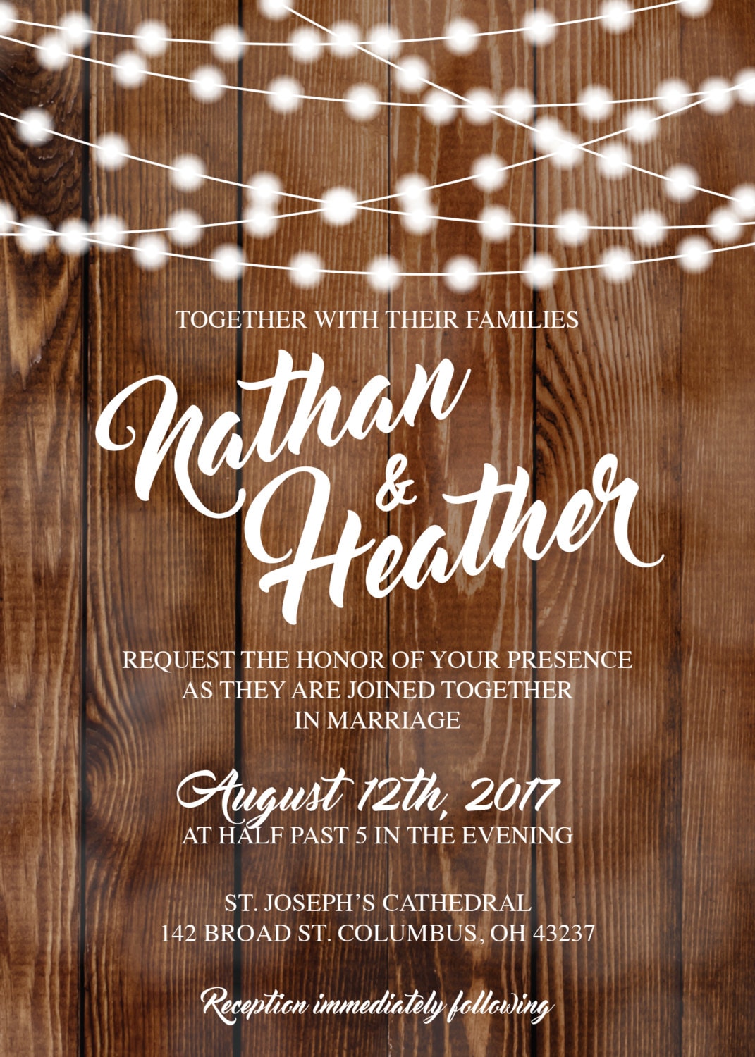 Country Wedding Invitations Set Printed Rustic Wedding Etsy rustic-wedding-invitation-printable-custom-wedding-invite-etsy