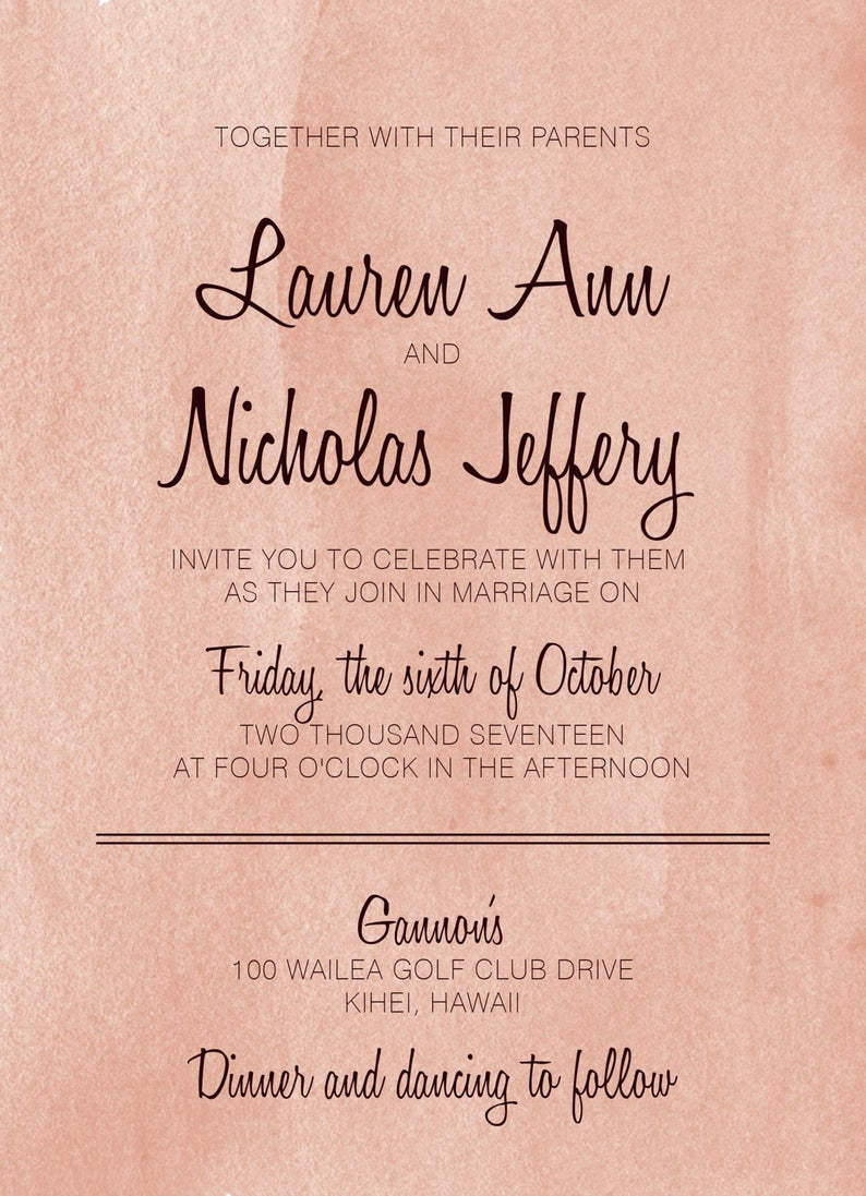 Elegant Wedding Invitations Set Printed Classy Wedding - Etsy