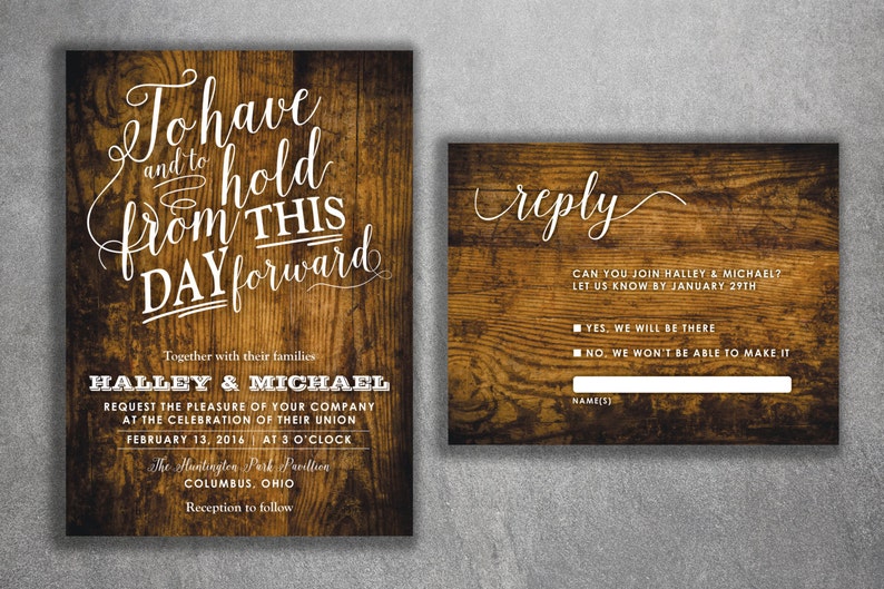 Rustic Wood Country Wedding Invitations Set Printed Burlap Affordable Diy Kraft Elegant Barn