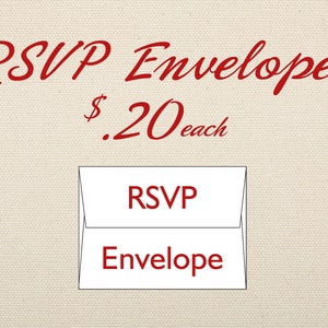 RSVP Envelope Add-on for RSVP card in wedding invite set