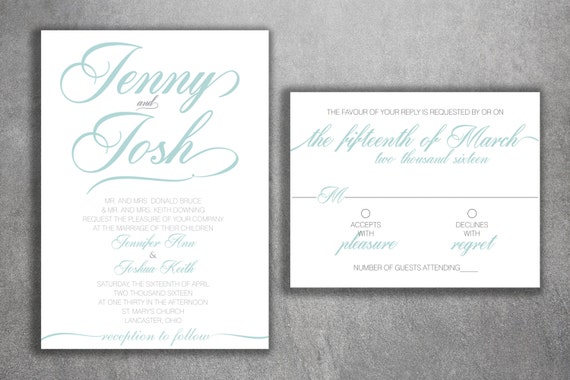 Affordable Wedding Invitations Set Cheap Wedding Invitations Etsy