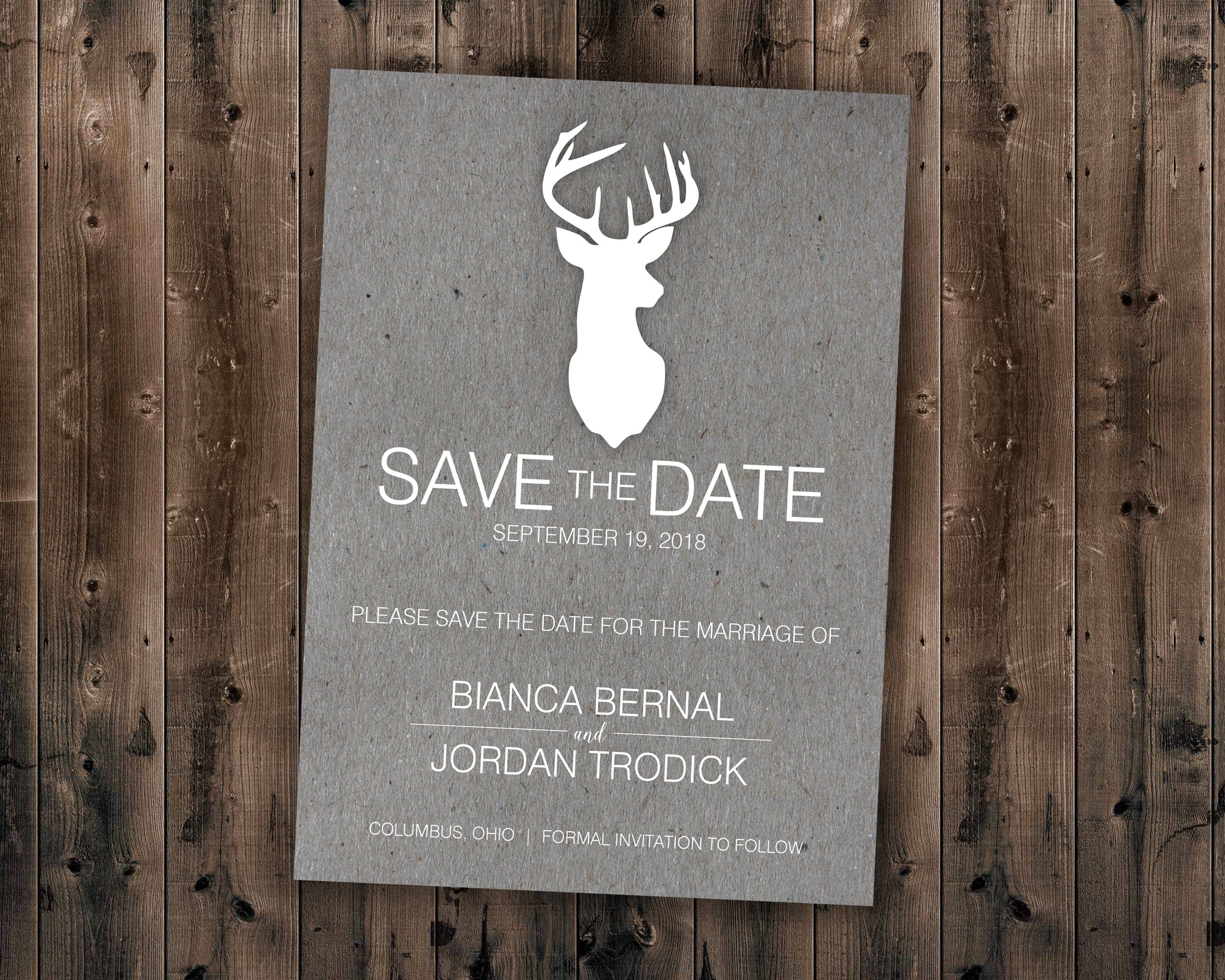 Country Save The Date Printed Wedding Save The Date Affordable