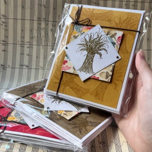 Handmade Embossed Greeting Card, Set of 3 - Harvest & Wheat, inspired by John 4:35