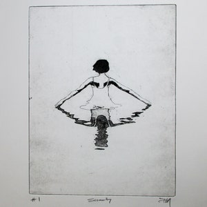 Serenity - a lovely large etching by me, David Moskow. This print is one of my best sellers...