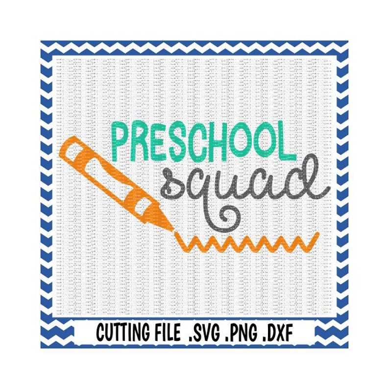 Download Preschool SVG Crayon svg Preschool Squad First Day of | Etsy