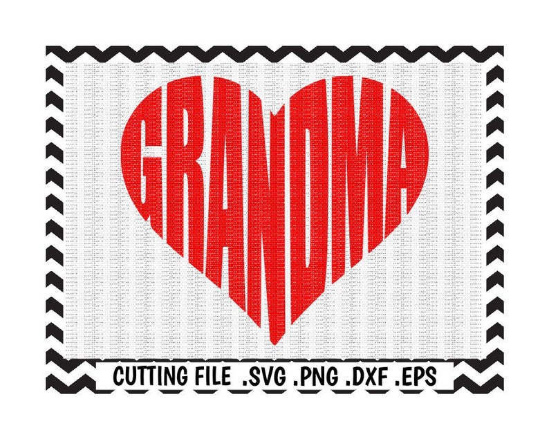 Download Grandma Svg Grandma Heart Mothers Day Svg-Png-Dxf-Eps | Etsy