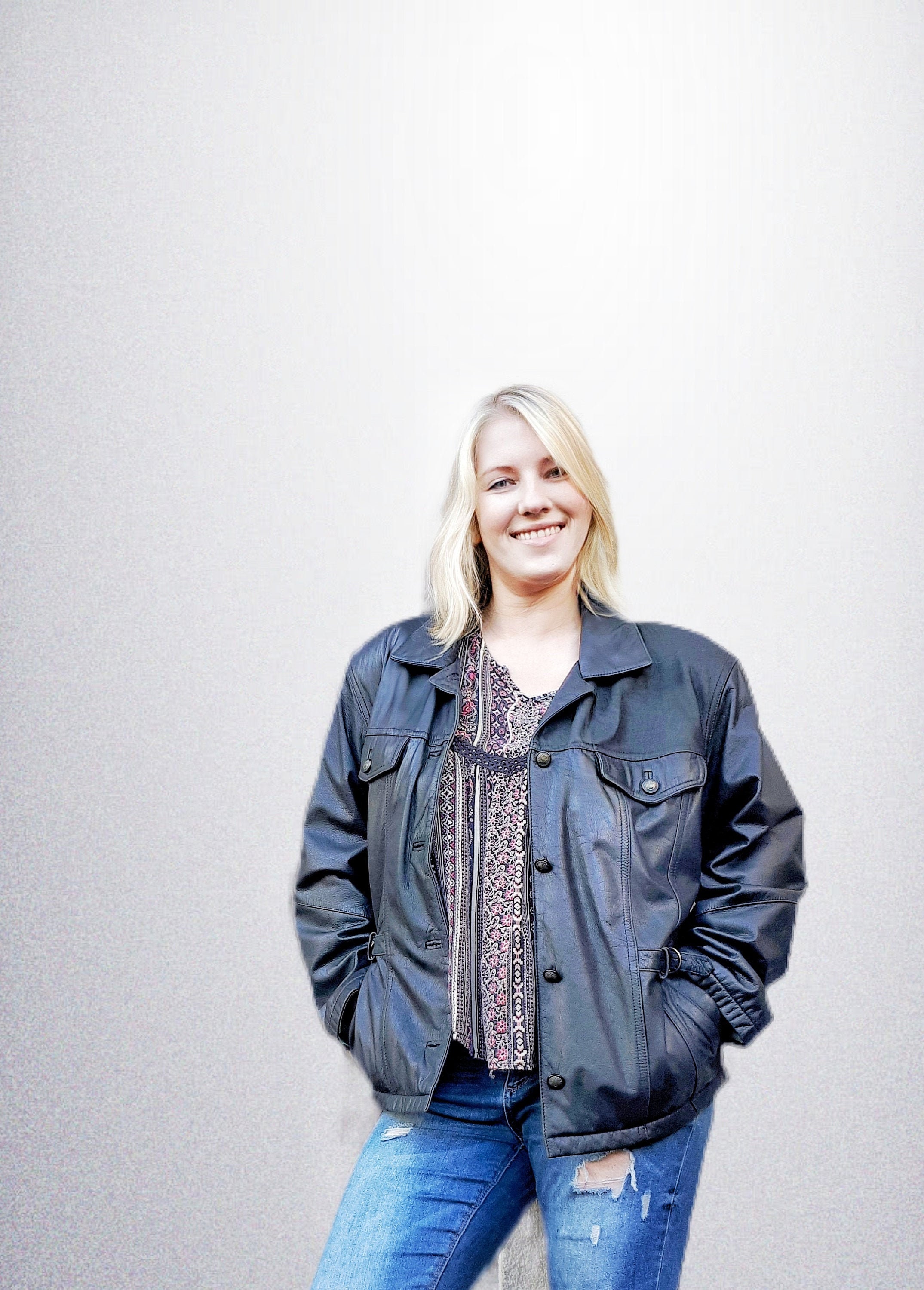 90s leather jacket womens