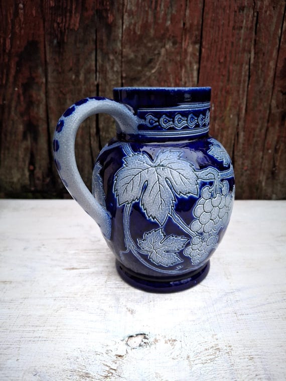 Vintage Betschdorf Stoneware Pitcher | Paul Schmitter Signed