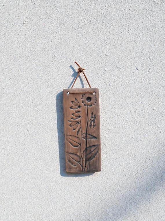 Swedish Ceramic Wall Tile by Dagny Zachrisson, 1950s Studio Pottery, Scandinavian Mid Century Decor