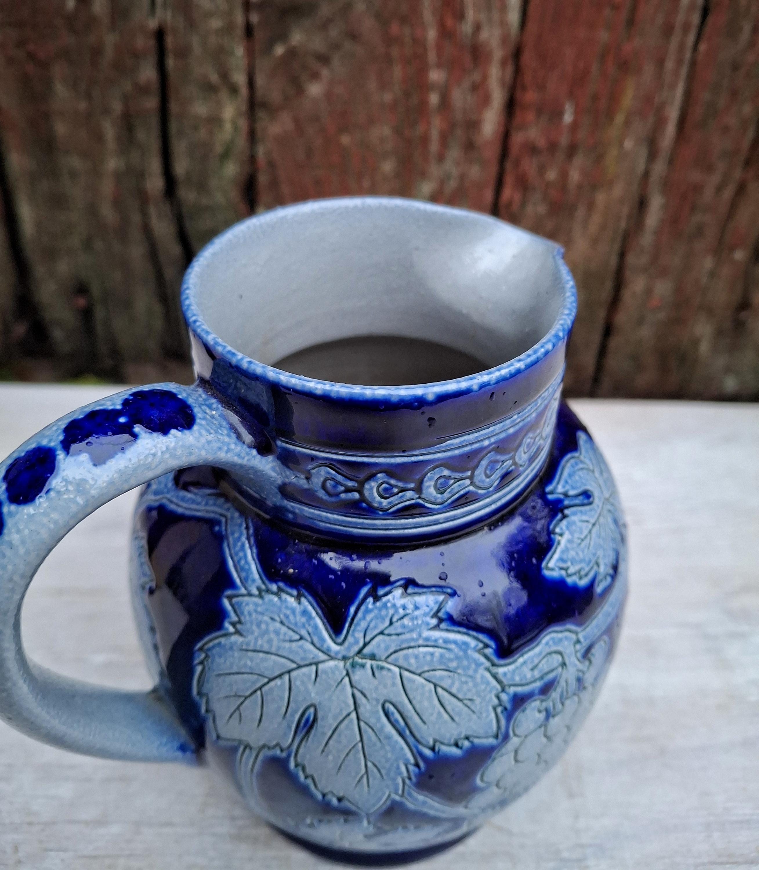 Vintage Betschdorf Stoneware Pitcher | Paul Schmitter Signed