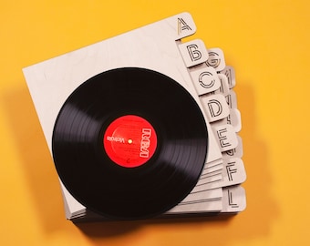 Vinyl record dividers. Horizontal A-Z set of 26 letters.