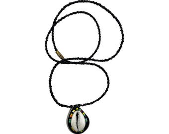 African Handmade Maasai Bead Cowrie Shell Necklace